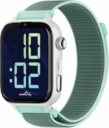 SaveFamily SaveWatch Plus 2 Reloj Inteligente para ni&ntilde;os 4G Esfera Blanca correa Tela Ocean