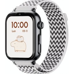 SaveFamily SaveWatch Plus 2 Reloj Inteligente para ni&ntilde;os 4G Esfera Negra correa Tela ZigZag