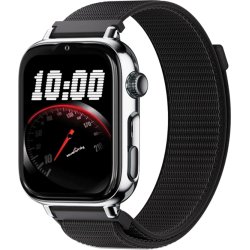 SaveFamily SaveWatch Plus 2 Reloj Inteligente para ni&ntilde;os 4G Esfera Plata correa Tela Negra