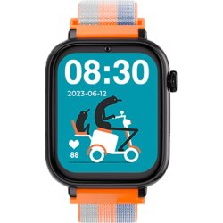 SmartWatch SaveFamily Reloj GPS SaveWatch Plus Negro Correa Tela Acid Orange