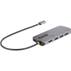 StarTech.com Adaptador Multipuertos USB C, de VÍ­deo HDMI de 4K y 60Hz, Hub USB-A 3.2 de 3 Puertos de 5Gbps, Entrega de Alimentación PD de 100W, GbE, [foto 1 de 2]