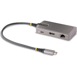 StarTech.com Adaptador Multipuertos USB-C - Docking Station USB Tipo C HDMI 4K60 - Hub Ladr&oacute;n USB 3.0 de 2 Puertos - Entrega de Alimentaci&oacute;n PD 100W