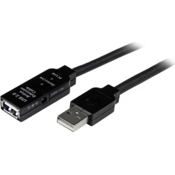 StarTech.com Cable 10m Extensión Alargador USB 2.0 Activo Amplificado - Macho a Hembra - Negro [foto 1 de 2]
