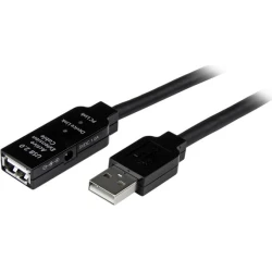 StarTech.com Cable 15m Extensi&oacute;n Alargador USB 2.0 Activo Amplificado - Macho a Hembra - Negro