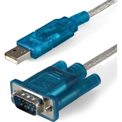 StarTech.com Cable adaptador usb 2.0 a puerto serie serial RS232 DB9 pc mac linux 0.9m azul transparente ICUSB232SM3 [foto 1 de 2]