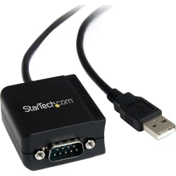 StarTech.com Cable Adaptador USB a Puerto Serie Serial RS232 DB9 FTDI Aislamiento Í?ptico - Negro [foto 1 de 2]