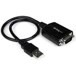 StarTech.com Cable Profesional de USB a Puerto Serie Serial RS232 DB9 con Retención del Puerto COM - 0.42m Negro [foto 1 de 2]