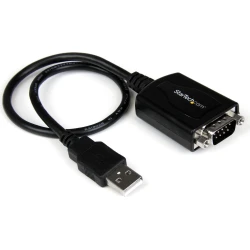 StarTech.com Cable USB 2.0 a Puerto Serie Serial RS232 DB9 con Retencion del Puerto de Asignación COM 0.3m negro ICUSB232PRO [foto 1 de 2]