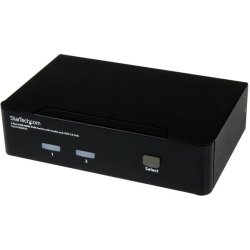 StarTech.com Conmutador Switch KVM 2 puertos HDMI con Hub Concentrador USB 2.0 Audio - 1920x1200 Negro [foto 1 de 2]