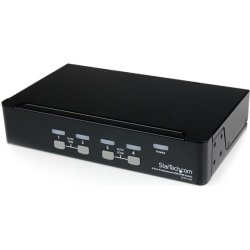 StarTech.com Conmutador Switch Profesional KVM 4 Puertos Vͭdeo VGA - USB - Hasta 1920x1440 Negro [foto 1 de 2]