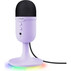 Trust GXT 234P Yunix P&uacute;rpura Micr&oacute;fono de superficie para mesa