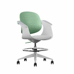 SILLA / TABURETE DE OFICINA TOP WORK VERDE CROMAD