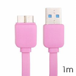 CABLE USB 3.0 PLANO ROSA 1M CROMAD