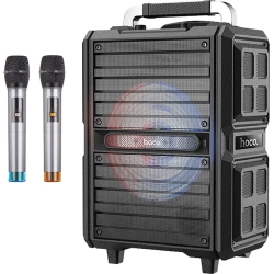 Hoco DS24 Altavoz Bluetooth Trolley con Luces LED y 2 Micros Inal&aacute;mbricos