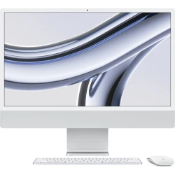 Apple iMac 24`` Retina 4.5K Chip M3 con CPU de 8 nucleos 8GB de memoria unificada 512GB SSD GPU de 10 nucleos dos puertos Thunderbolt/USB 4 dos puertos USB 3 Gigabyte Ethernet Magic Keyboard con Touch ID Plata [foto 1 de 5]