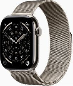 Apple Watch Series 11 GPS + Cellular Caja de Titanio Natural 46mm, color de Correa Natural Pulsera Milanese Loop Talla M/L