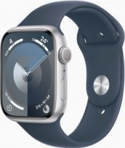 Apple Watch Series 9 GPS Caja de aluminio Plata de 45mm con Correa deportiva Azul Tempestad Talla S/M [foto 1 de 5]