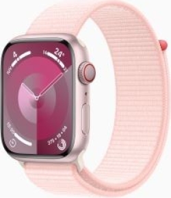 Apple Watch Series 9 GPS + Cellular Caja de aluminio Rosa de 41mm, color de Correa Rosa Claro Correa Loop deportiva