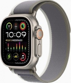 Apple watch ultra 2 gps + cellular caja de titanio de 49mm correa loop trail verde/gris talla m/l [foto 1 de 7]