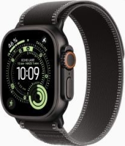 Apple watch ultra 3 gps + cellular caja titanio negro 49mm correa loop trail color de correa negra carbon talla m/l