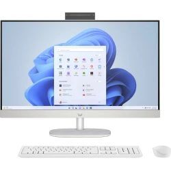 Hp pc all in one 27-cr1010ns 27`` ips full hd 1920x1080 intel core ultra 5-125u hasta 4.3ghz 16gb ddr5 5600mhz 512gb ssd m.2 nvme grafica integrada intel uhd webcam altavoces dobles 2w wifi 6 bluetooth 5.3 ethernet 2xusb 3 usb-c 2xusb 2.0 minijack auriculares y microfono teclado y raton wireless windows 11 home blanco [foto 1 de 8]