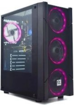 Kvx PC Gaming Phobos 16 Intel Core i5 10400F (10a generacion) 2.90GHz hasta 4.3GHz 16GB DDR4 512GB SSD M.2 + 1TB HDD Grafica 6GB GDDR6 NVIDIA GeForce GTX 1660 Ethernet Gigabit 4xUSB 2.0 2xUSB 3.2 HDMI DVI-D Puerto PS2 Sin sistema operativo Negro Dimensiones 335X190X428mm Negro