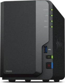 Synology NAS Diskstation DS223 Realtek RTD1619B 64 Bit 4 core 1.7 Ghz DDR4 2Gb 2 bahias 3.5`` HDD 2.5`` HDD 2.5`` SSD capacidad maxima por disco duro 18TB Sistema de archivos EXT4 3xusb 3.2 ethernet [foto 1 de 7]